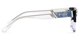 Trent Rectangle Black Clear Glasses4