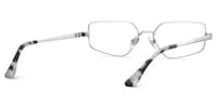 Lyle Rectangle Silver Glasses5