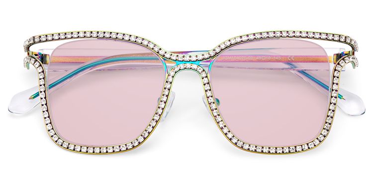 Shine Iridescent Square Sunglasses