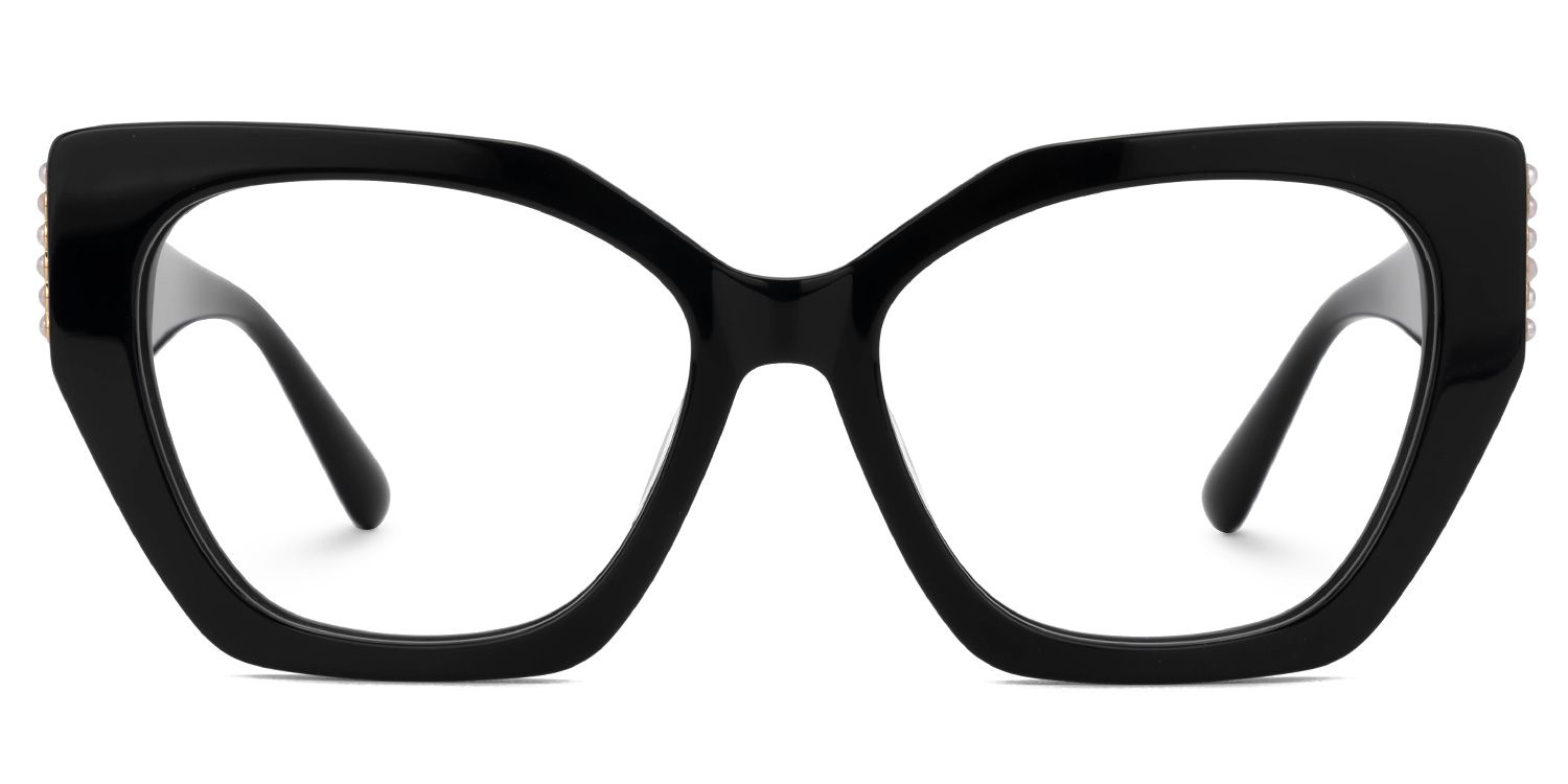 Tillman Acetate Geometric Black Frame Glasses | ZEELOOL Canada0