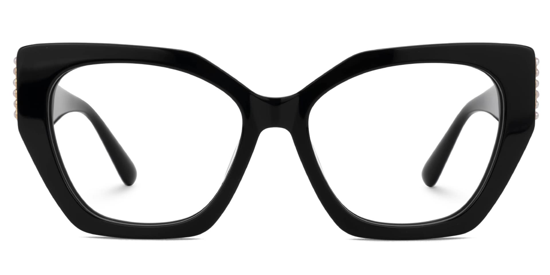 Tillman Acetate Geometric Black Frame Glasses | Zeelool0