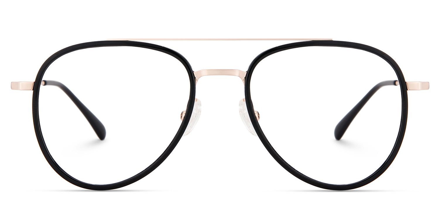 Serrano Avaitor Black Glasses | Zeelool Glasses0