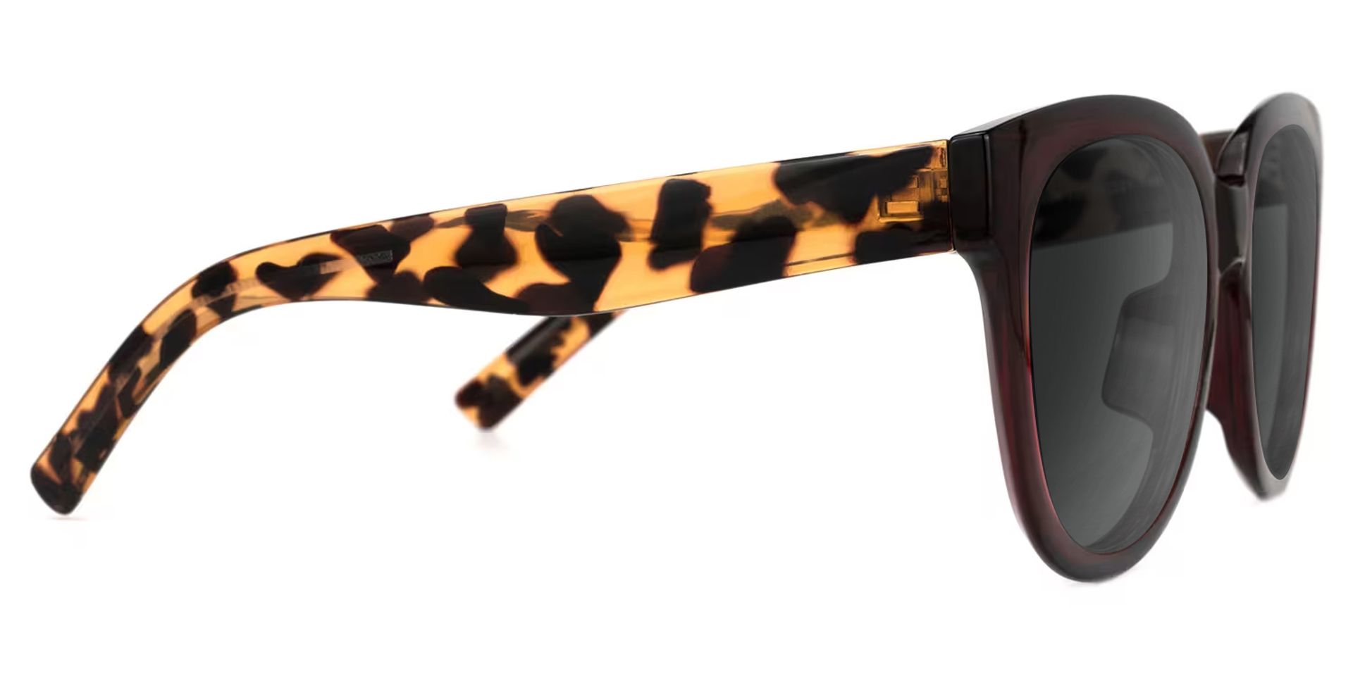 Harrell Square Dark-Red Sunglasses | Zeelool Glasses2