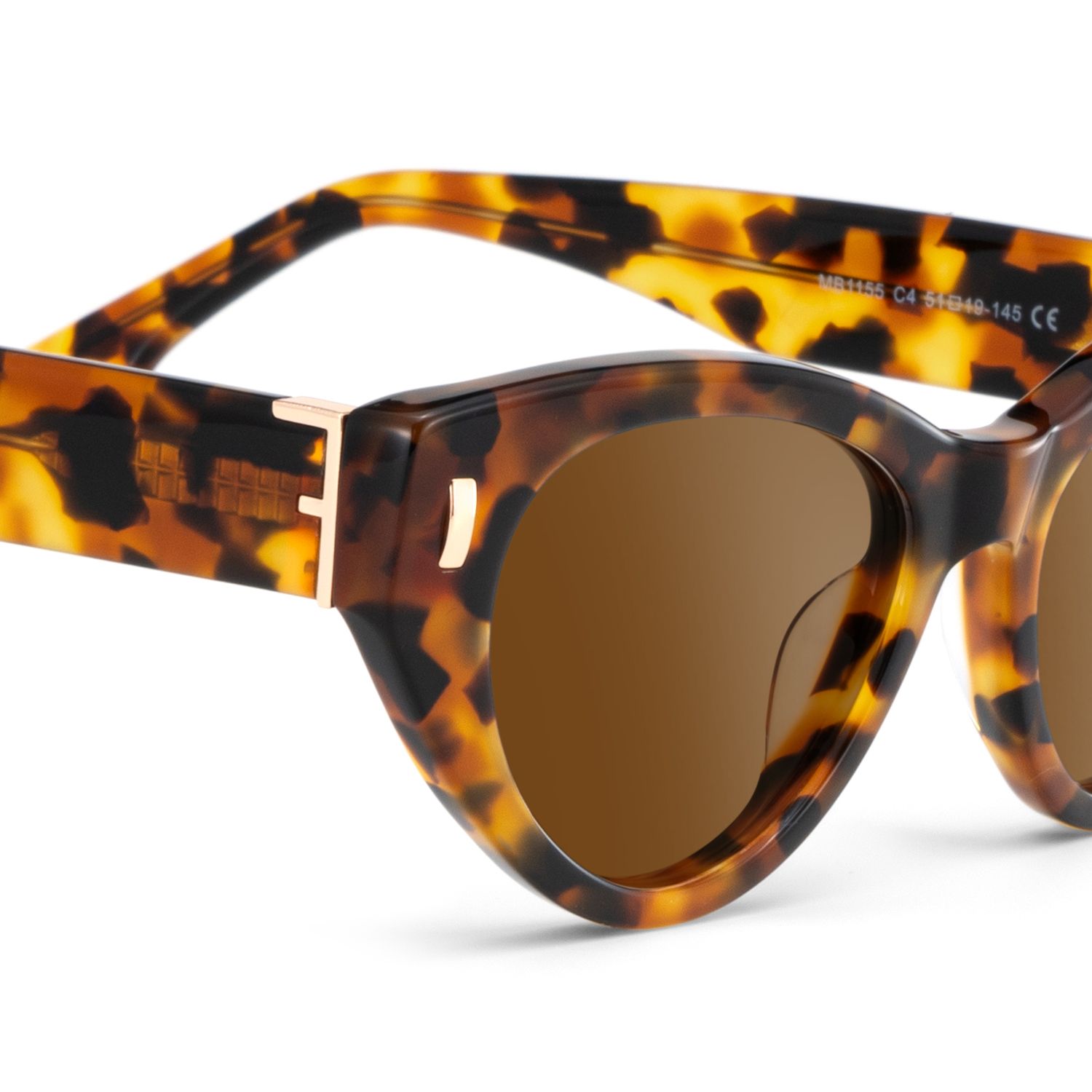 Azura Tortoise Cat Eye Polarized Sunglasses Online | Zeelool4