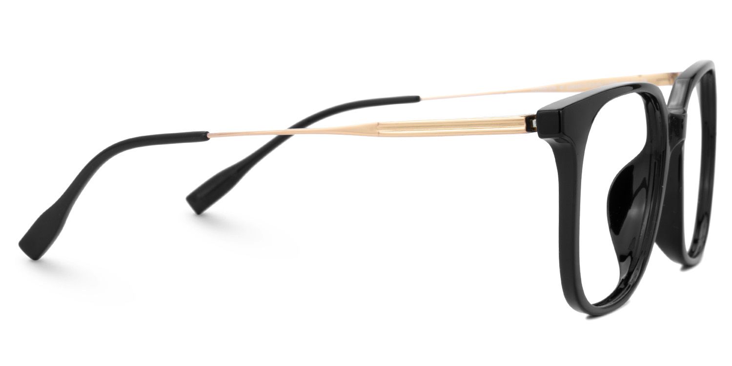 Ameedah Black Square Thin Glasses | Zeelool2