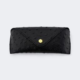 Ostrich Pattern Black Eyeglasses Bag1