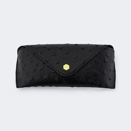 Ostrich Pattern Black Eyeglasses Bag1