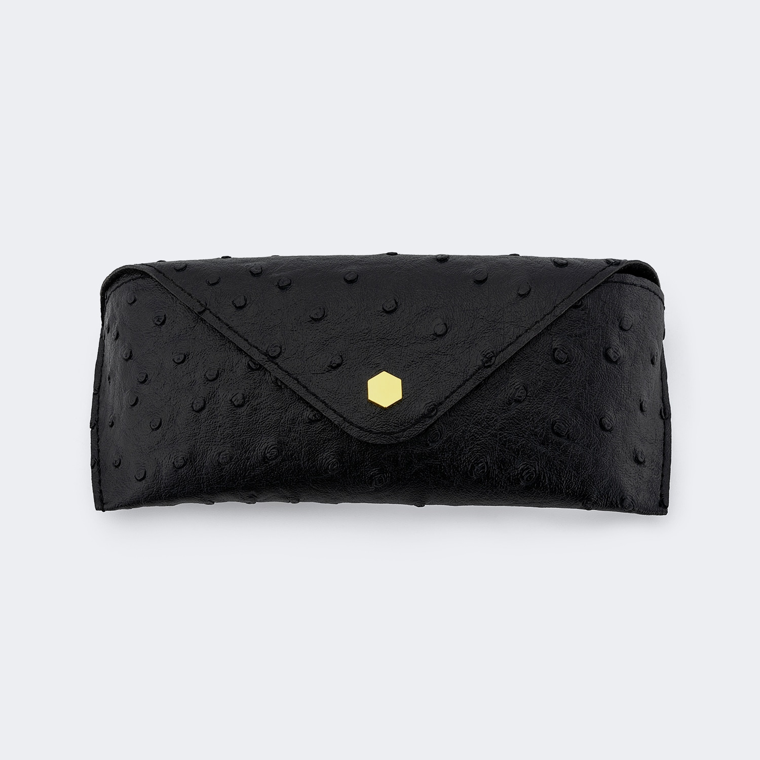 Ostrich Pattern Black Eyeglasses Bag1