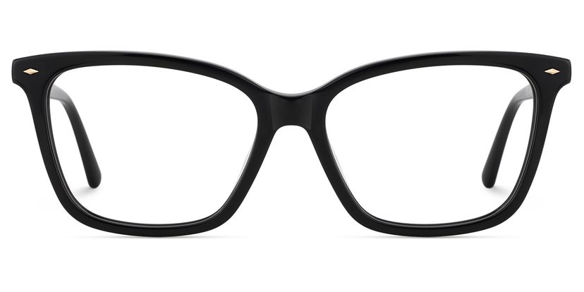 Theo Rectangle Black Glasses
