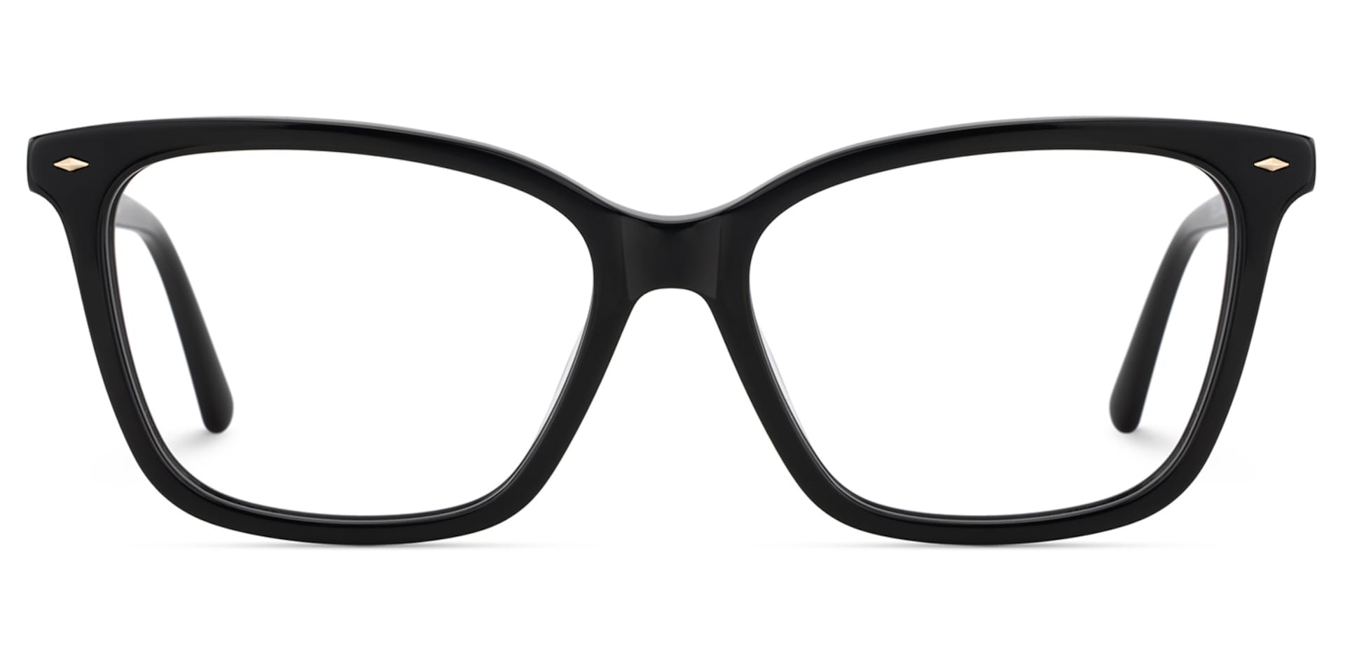 Theo Acetate Black Frame Glasses with Square Shape | Zeelool1
