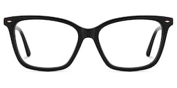 Theo Rectangle Black Glasses1