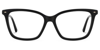 Theo Rectangle Black Glasses