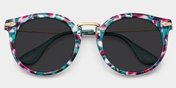 Quentina Blue Round Sunglasses1