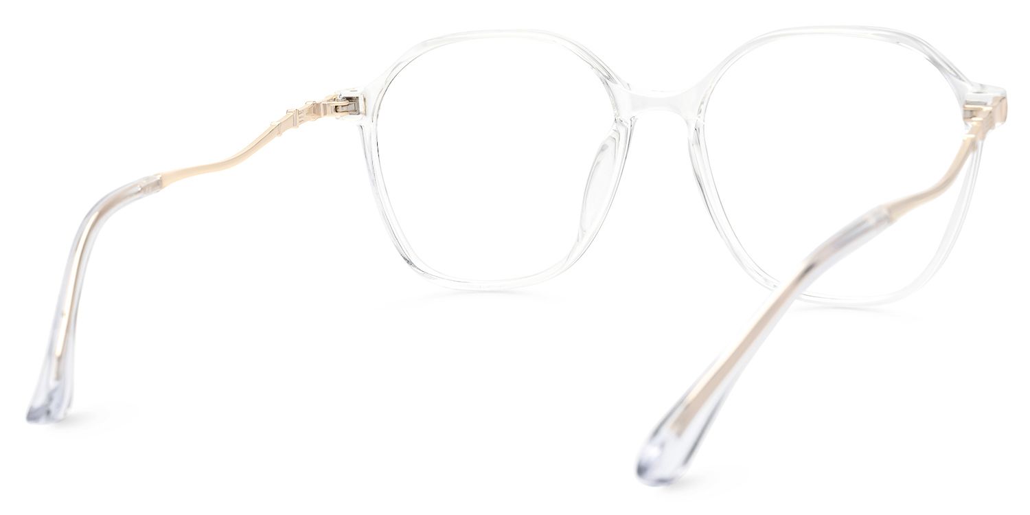 Lekesha Thin Glasses Frames with Clear in Geometric Design | Zeelool3