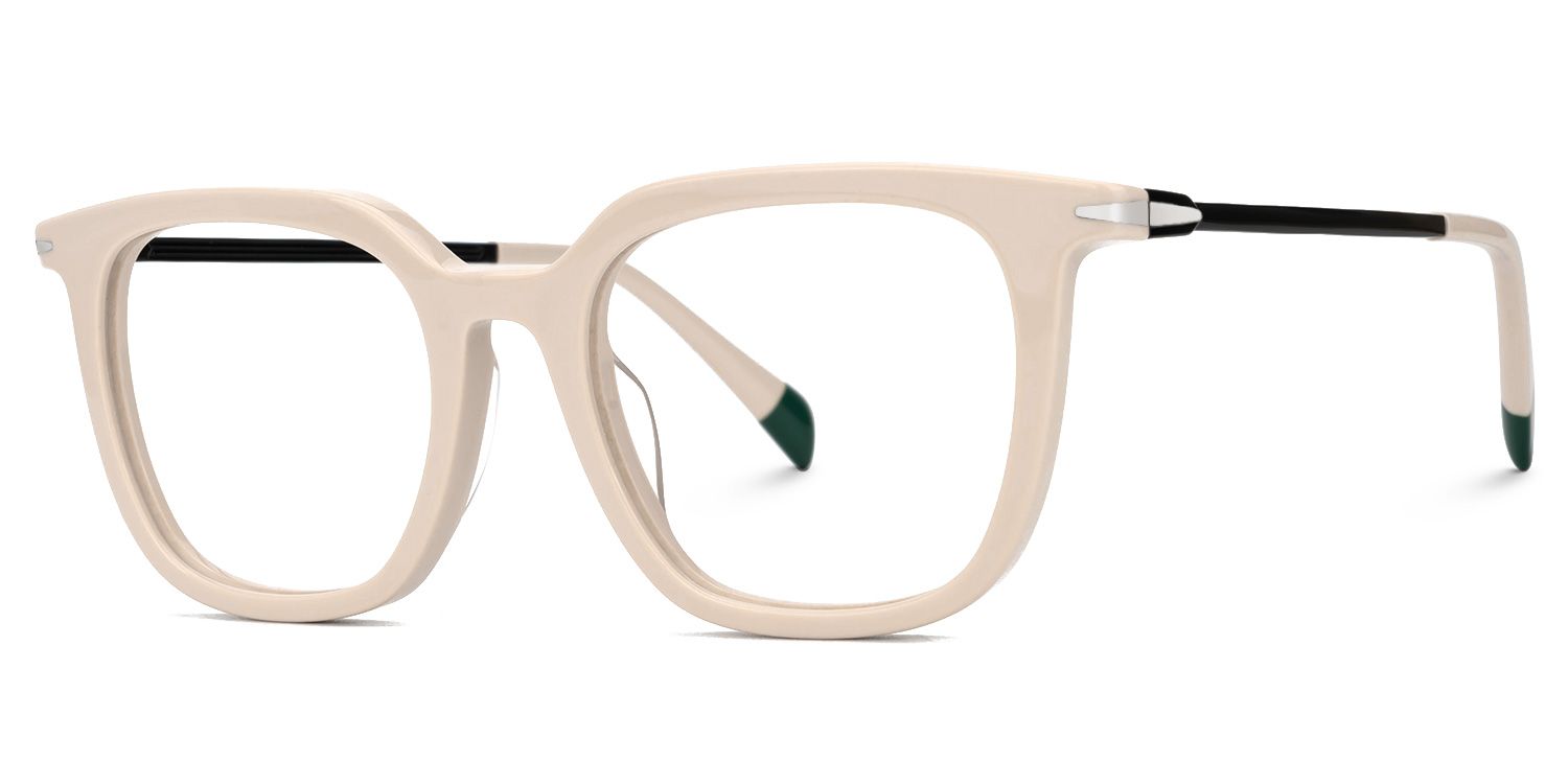 Bodali Mixed-Materials Square Dusty-Pink Frame Glasses | Zeelool1
