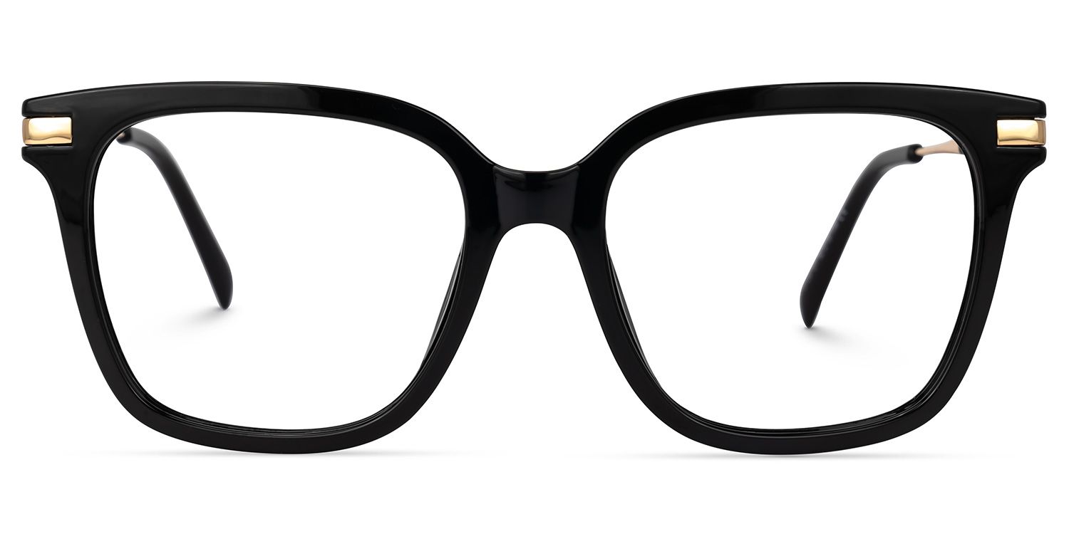 Jacqui Square Black Glasses0