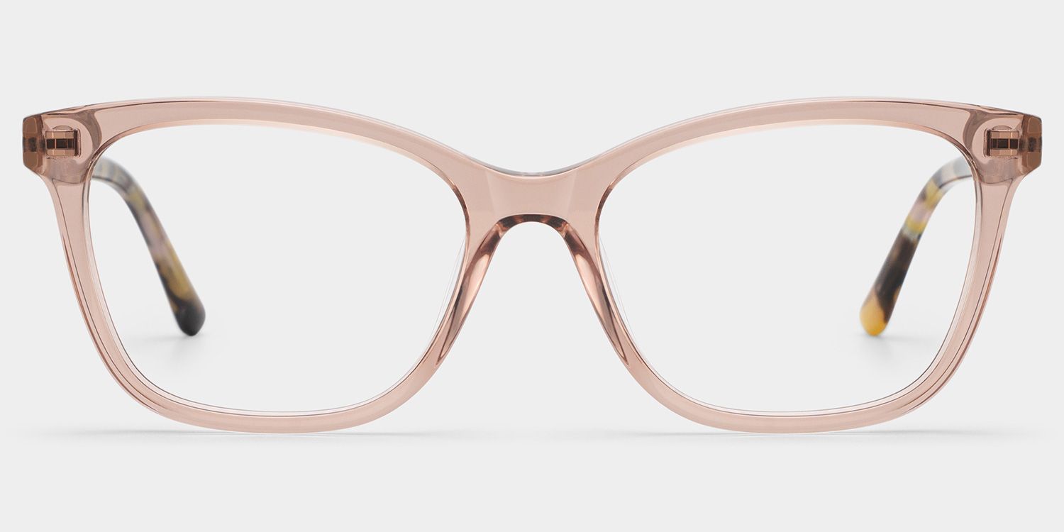 Bella Gardening Pink Floral Rectangle Acetate Glasses | ZEELOOL