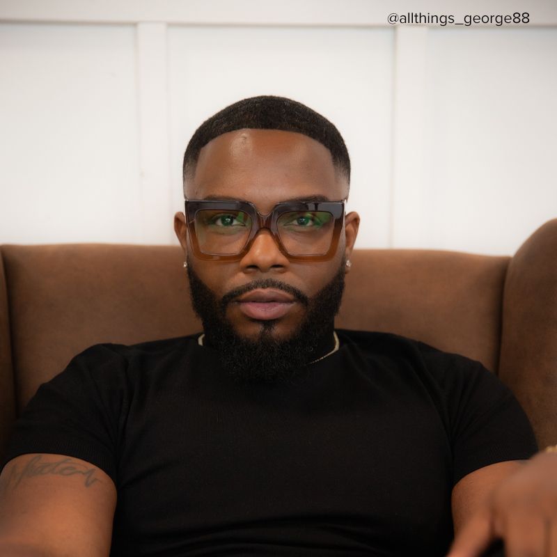 Brandon Brown Square Frame Glasses, Thick Tawny Frames6