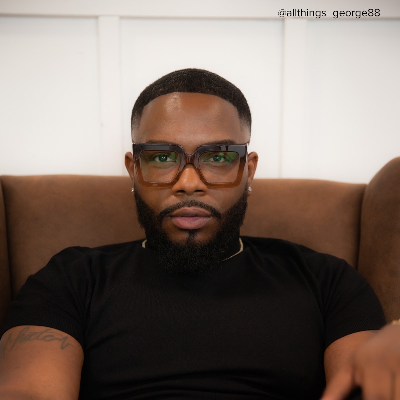 Brandon Brown Square Frame Glasses, Thick Tawny Frames6