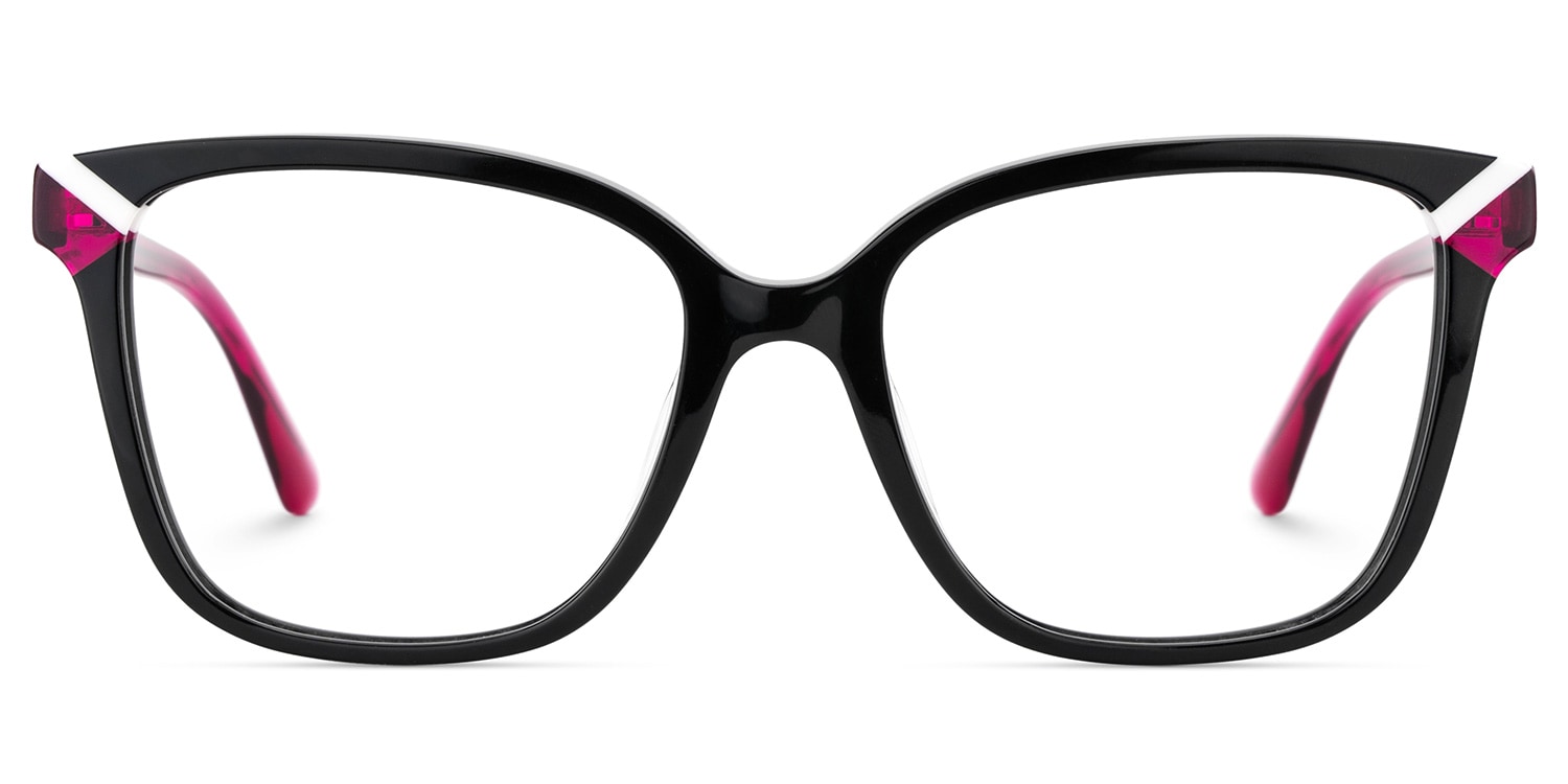 Thin Black Glasses Frame with Square Shape2