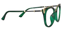 Dalton Cat Eye Dark Green Glasses3