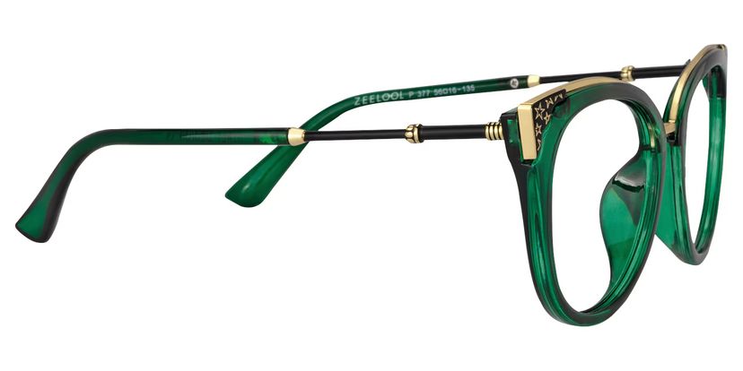 Dalton Cat Eye Dark Green Frame Glasses | Zeelool display picture 1