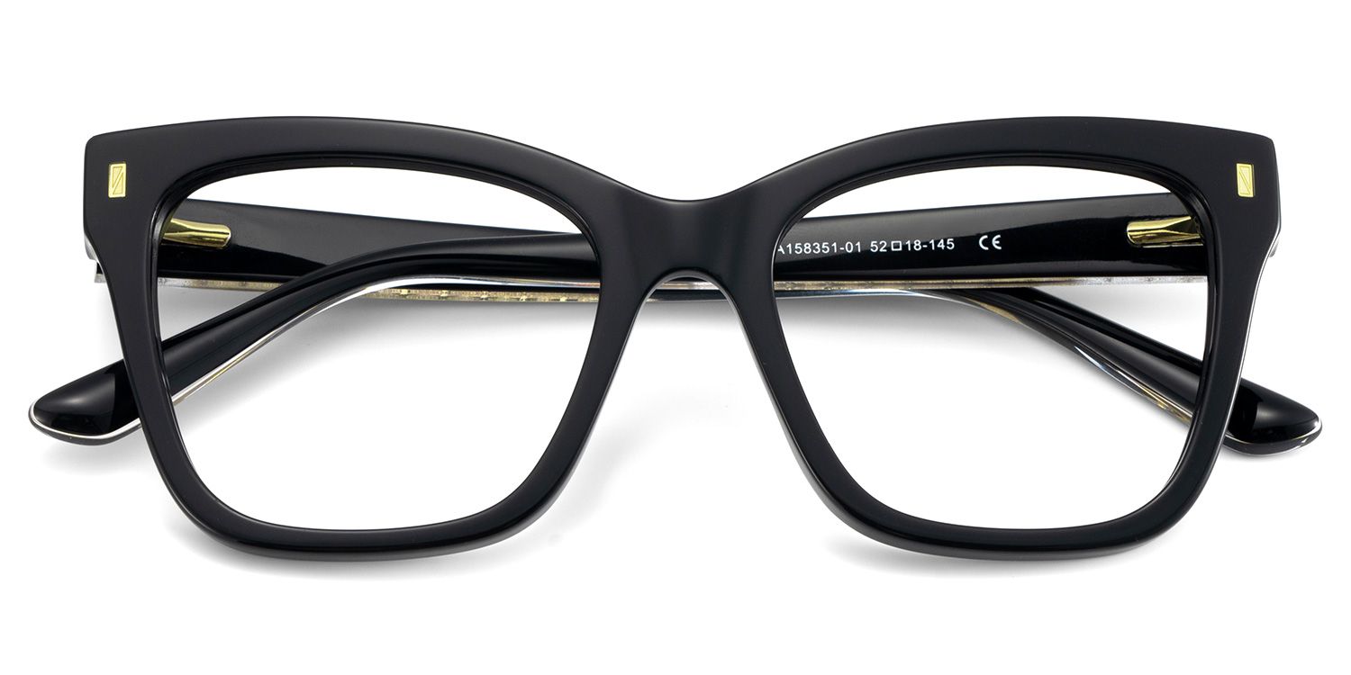 Square Black Eyeglasses Rory Acetate Frame Glasses2