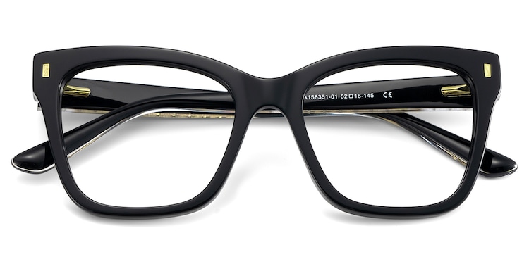 Rory Square Black Glasses