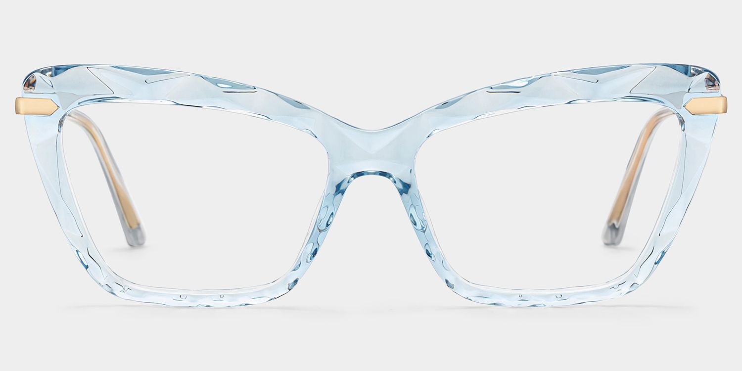Juliet Cateye Light Blue Eyeglasses and Translucent Frame0
