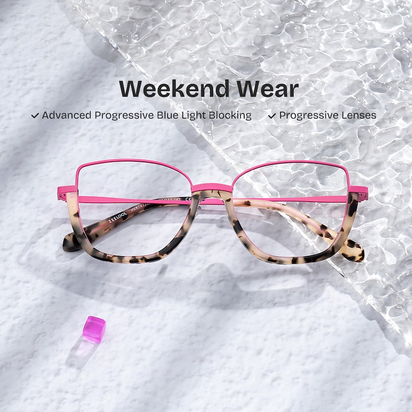 Coleman Square Pink Tortoise Glasses