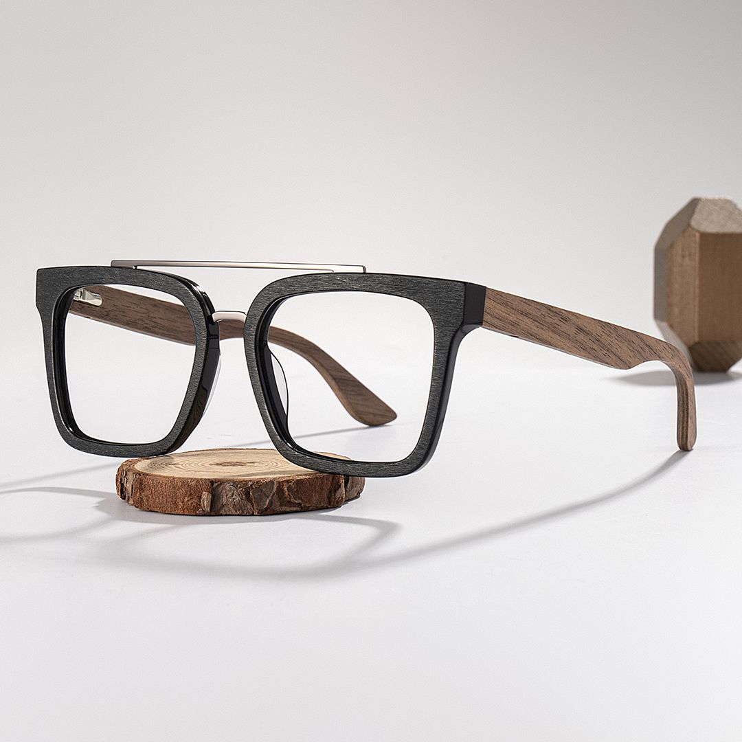 Men's Aviator Eyeglasses Frames With Black Clear Color0