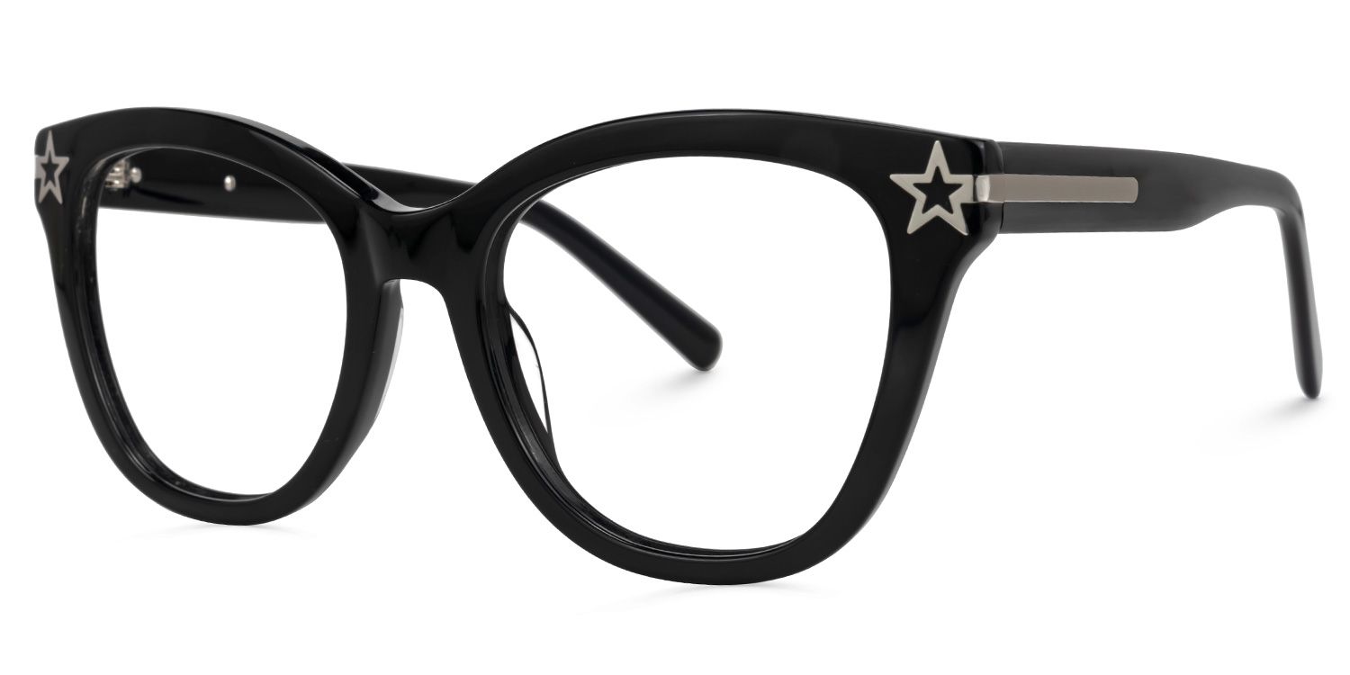 Cateye Kathleen Black Glasses deals -Zeelool Glasses1