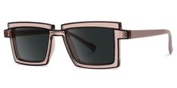 Zephyr Rectangle Brown Glasses1