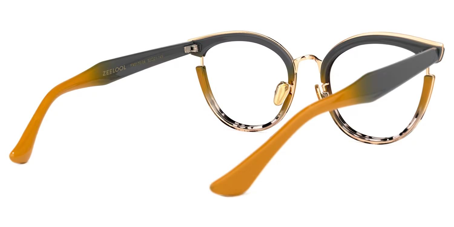 Laraine Cat Eye Gray Frame Glasses | ZEELOOL Canada3