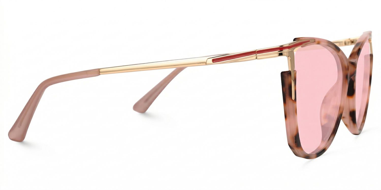 Cateye Yomary Pink and Tortoise Shell Glasses | Zeelool2