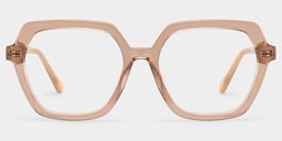 Devon Geometric Beige Glasses1