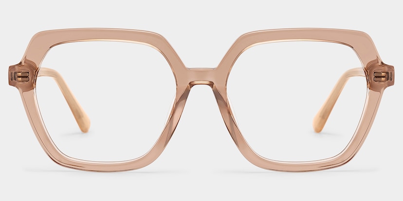 Devon Geometric Beige Glasses
