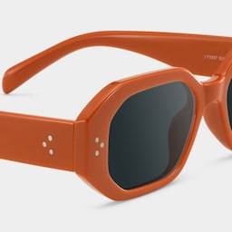 Soleil Rectangle Orange Polarized Sunglasses4