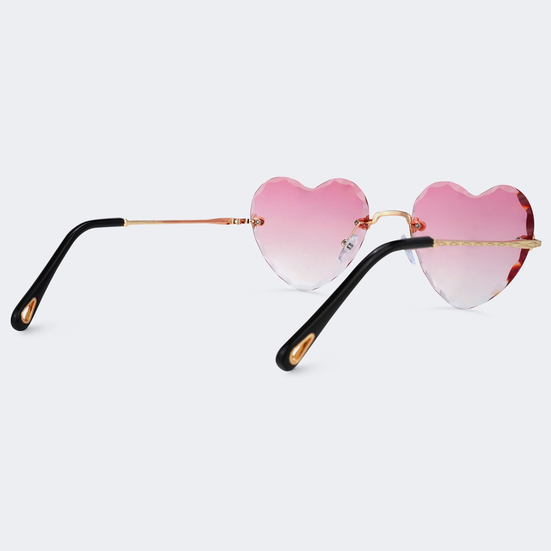 Pretty Heart Shape Pink Glasses Ornaments3