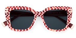 Cardozo Square Red Sunglasses1