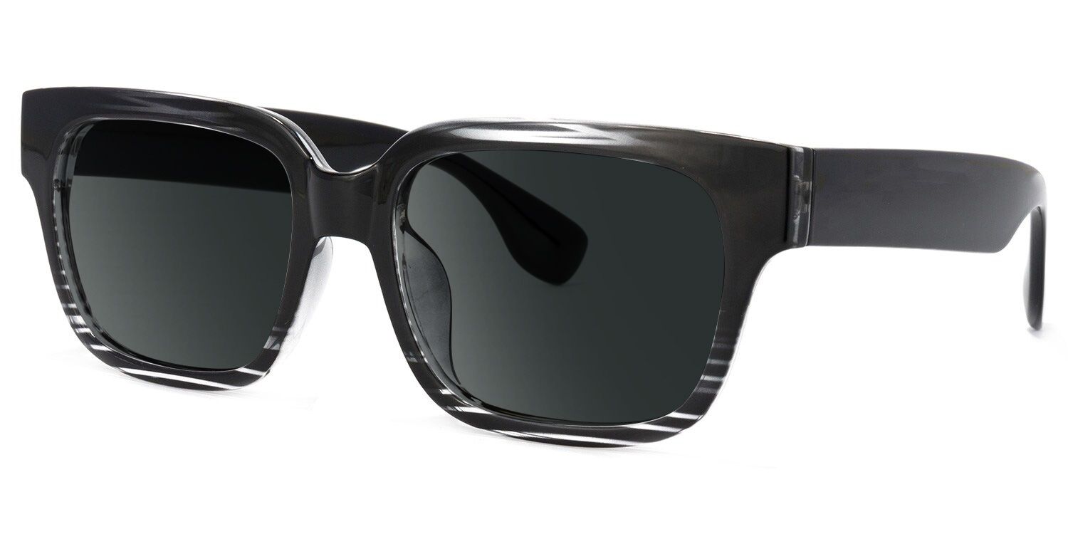 Colin Rectangle Black Chunky Frame Sunglasses for Men1