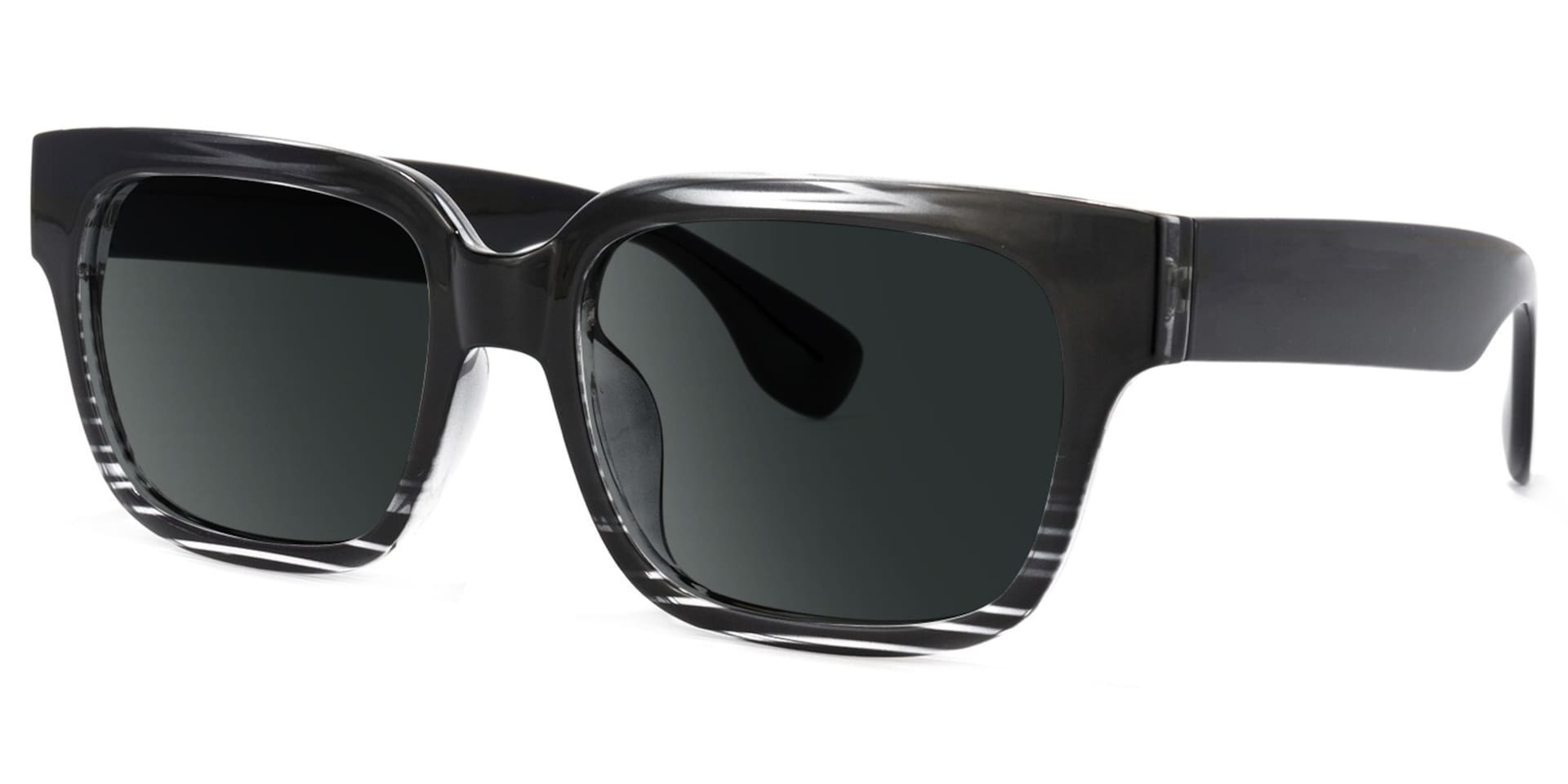 Colin Rectangle Black Chunky Frame Sunglasses for Men1