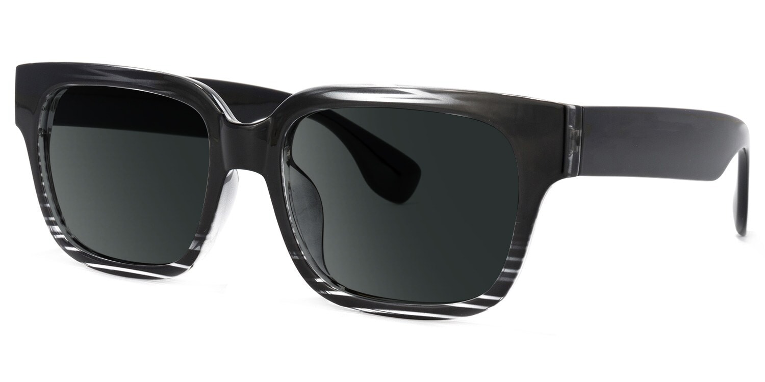 Colin Rectangle Black Chunky Frame Sunglasses for Men1