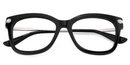 Vernella Square Black Glasses2