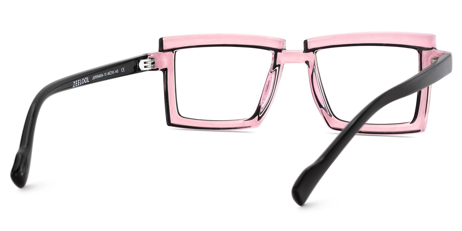 Zephyr Rectangle Pink Glasses5