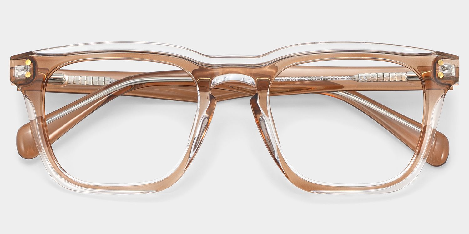 Liam Brown Rectangle TR90 Frame Glasses for Women | ZEELOOL