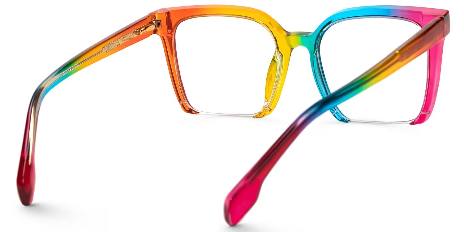 Misty Square Colorful Glasses | Zeelool Glasses3