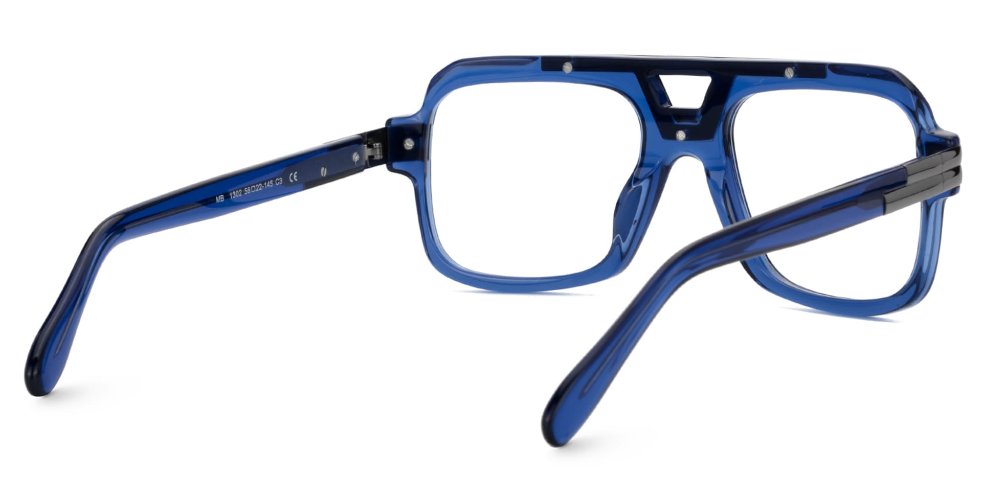 Croswell Acetate Aviator Blue Frame Glasses | Zeelool3