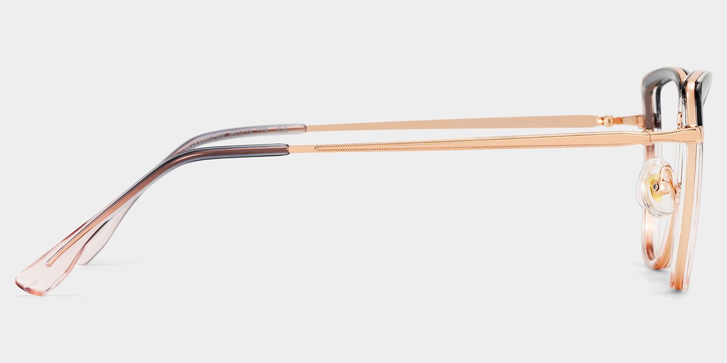 Cat eye Two-tone Eyeglasses- Sloane Mixed Frame Glasses4