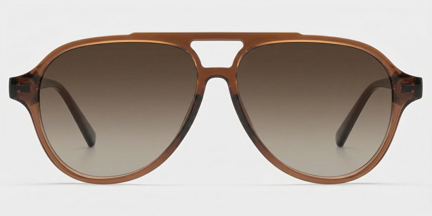 Drew Brown and Orange Aviator Glasses for Women | ZEELOOL0